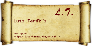 Lutz Teréz névjegykártya