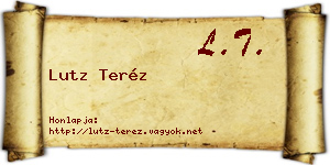Lutz Teréz névjegykártya